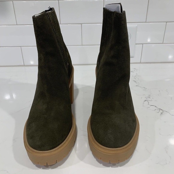 Dolce Vita | Boots Caster H2O Waterproof Suede Pull On Chunky Olive Green- 7.5 - Picture 2 of 8